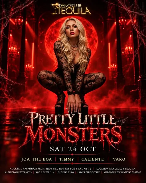 Flyer van Pretty Little Monsters bij Danceclub Tequila