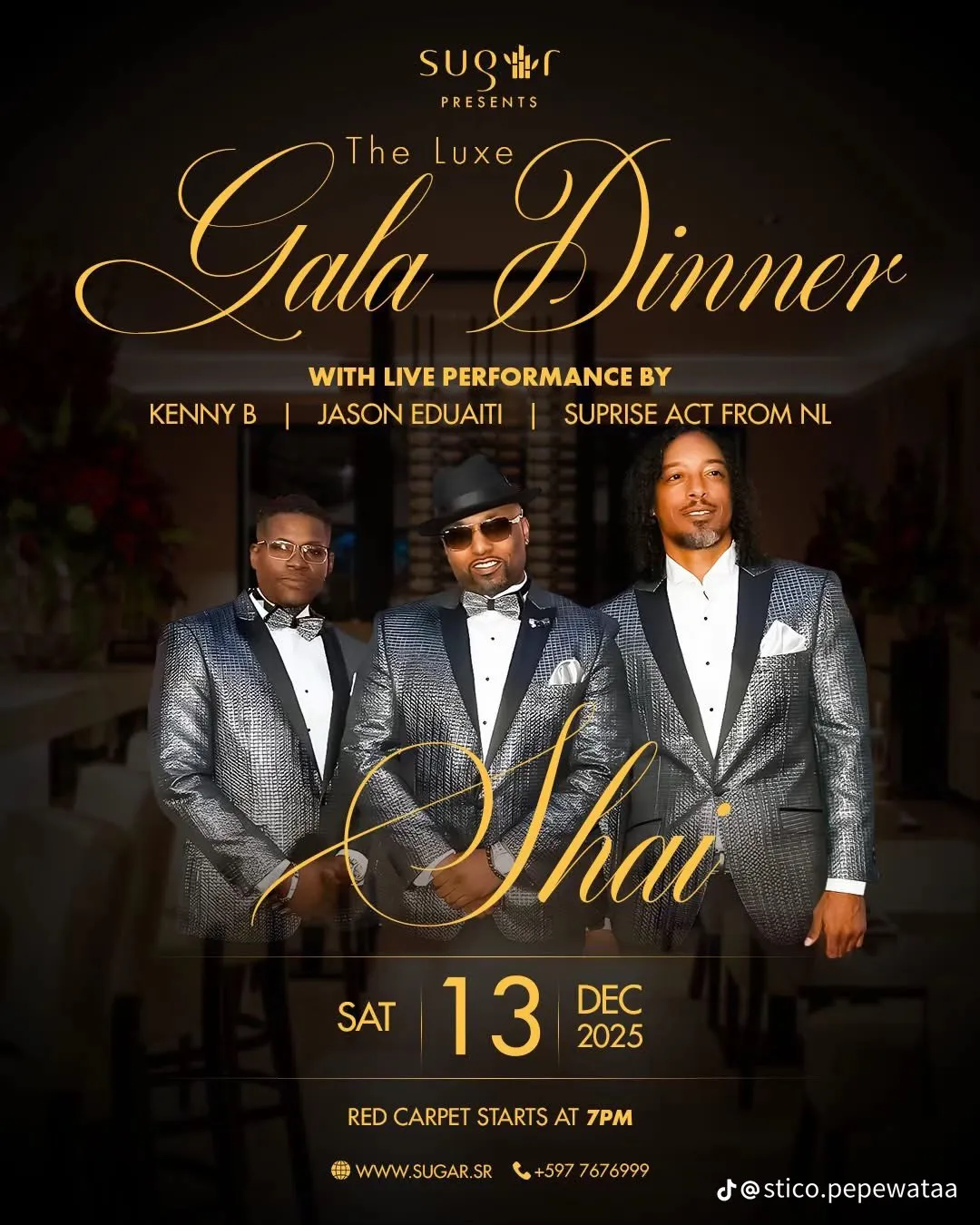 Flyer of The Luxe Gala Dinner at Sugar