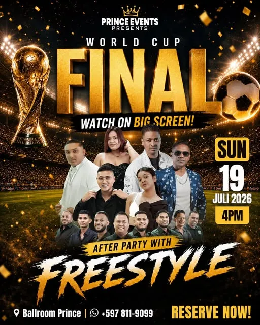 Flyer van WORLD CUP FINAL bij Ballroom Prince