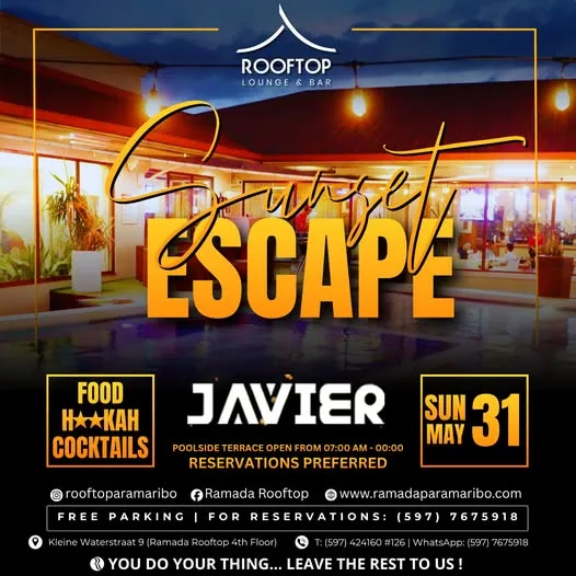 Flyer van Sunset Escape bij Ramada Rooftop