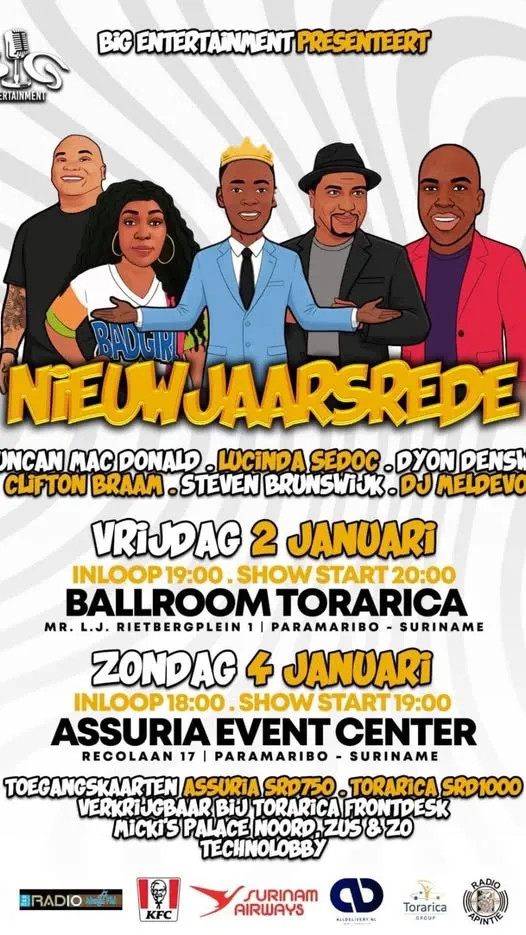 Flyer van Nieuwjaarsrede bij Assuria Event Center