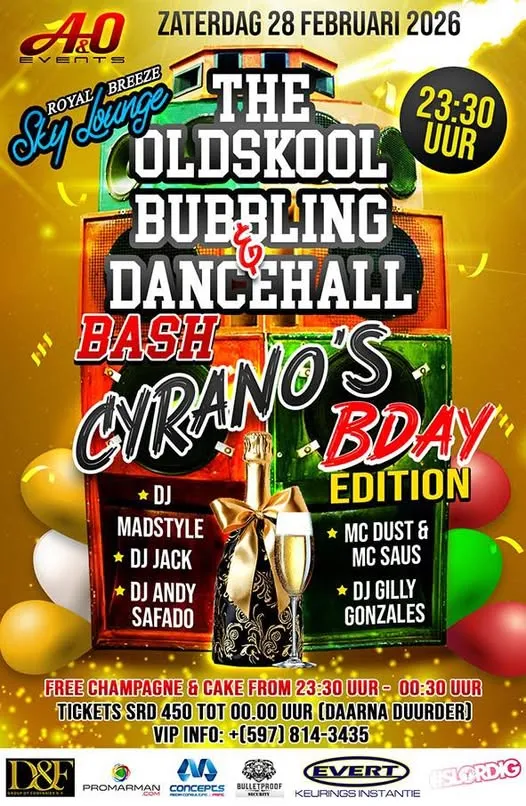Flyer of The Oldskool Bubbling & Dancehall Bash - Cyrano's Bday Edition at Sky Lounge & Bar