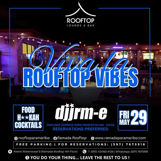 Flyer van Viva la Rooftop Vibes bij Ramada Rooftop