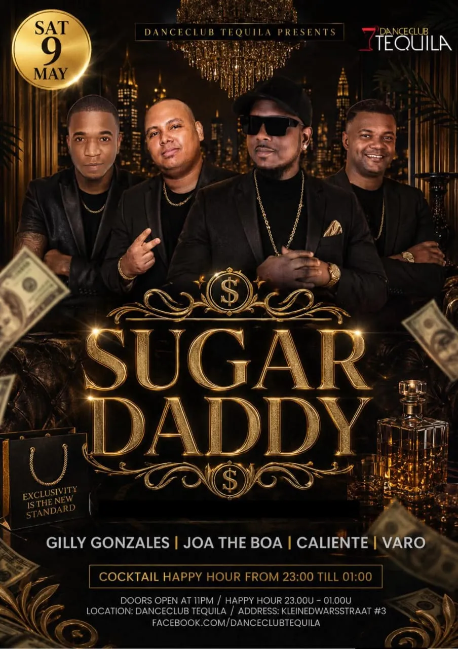 Flyer van SUGAR DADDY bij Danceclub Tequila