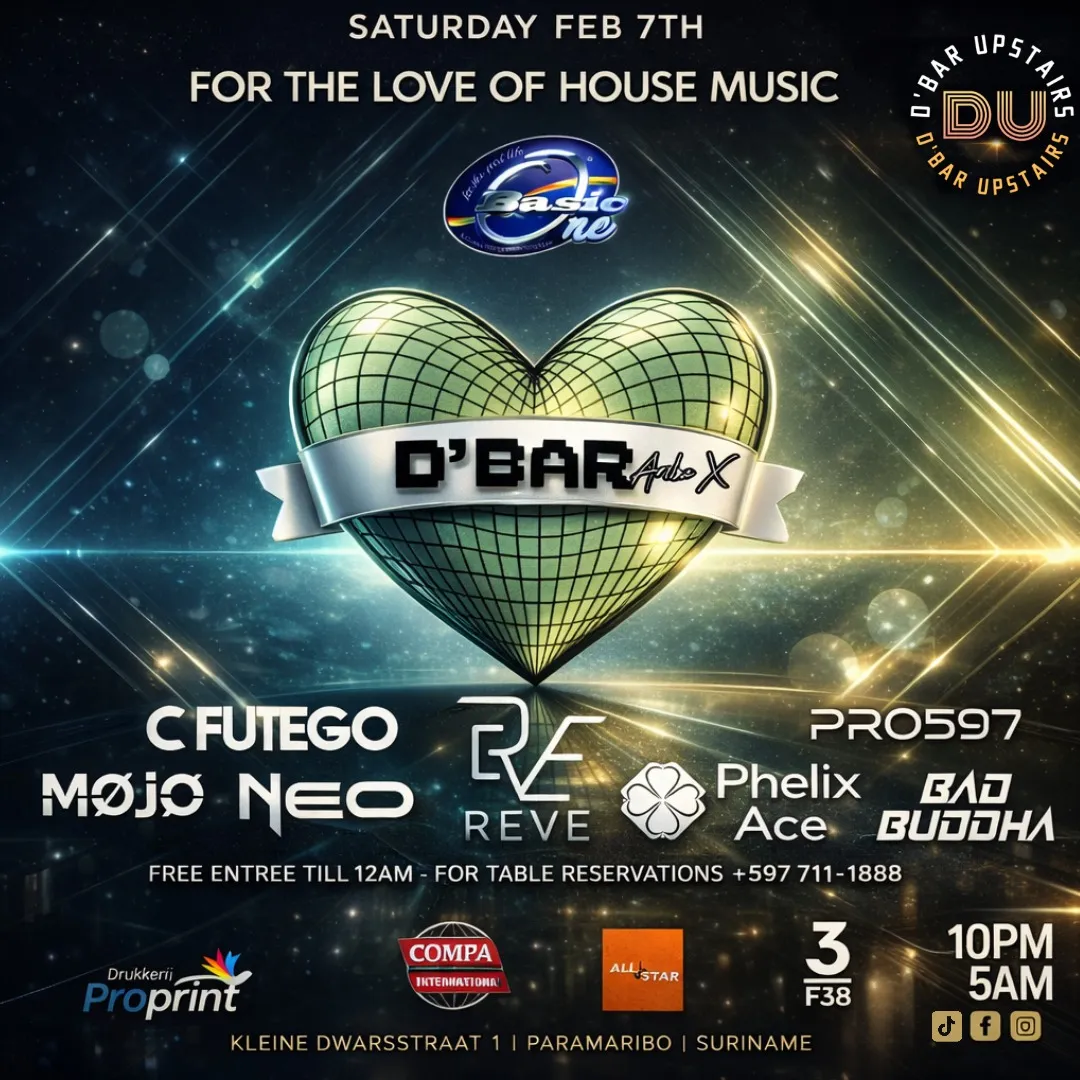 Flyer of For The Love of House Music at D'Bar Upstairs