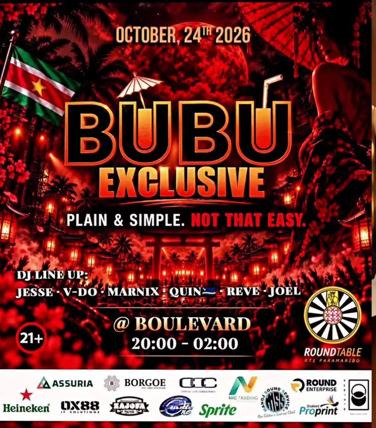Flyer van BUBU EXCLUSIVE bij Boulevard, Paramaribo