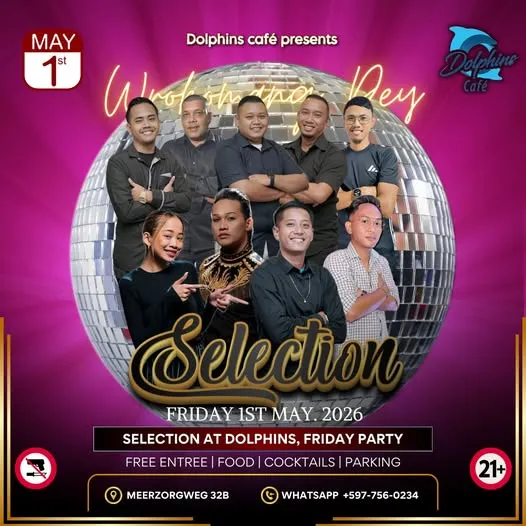 Flyer van Selection bij Dolphins Café