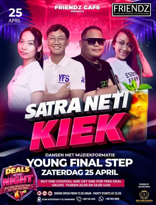 Flyer of SATRA NETI KIEK at Cafe Friendz