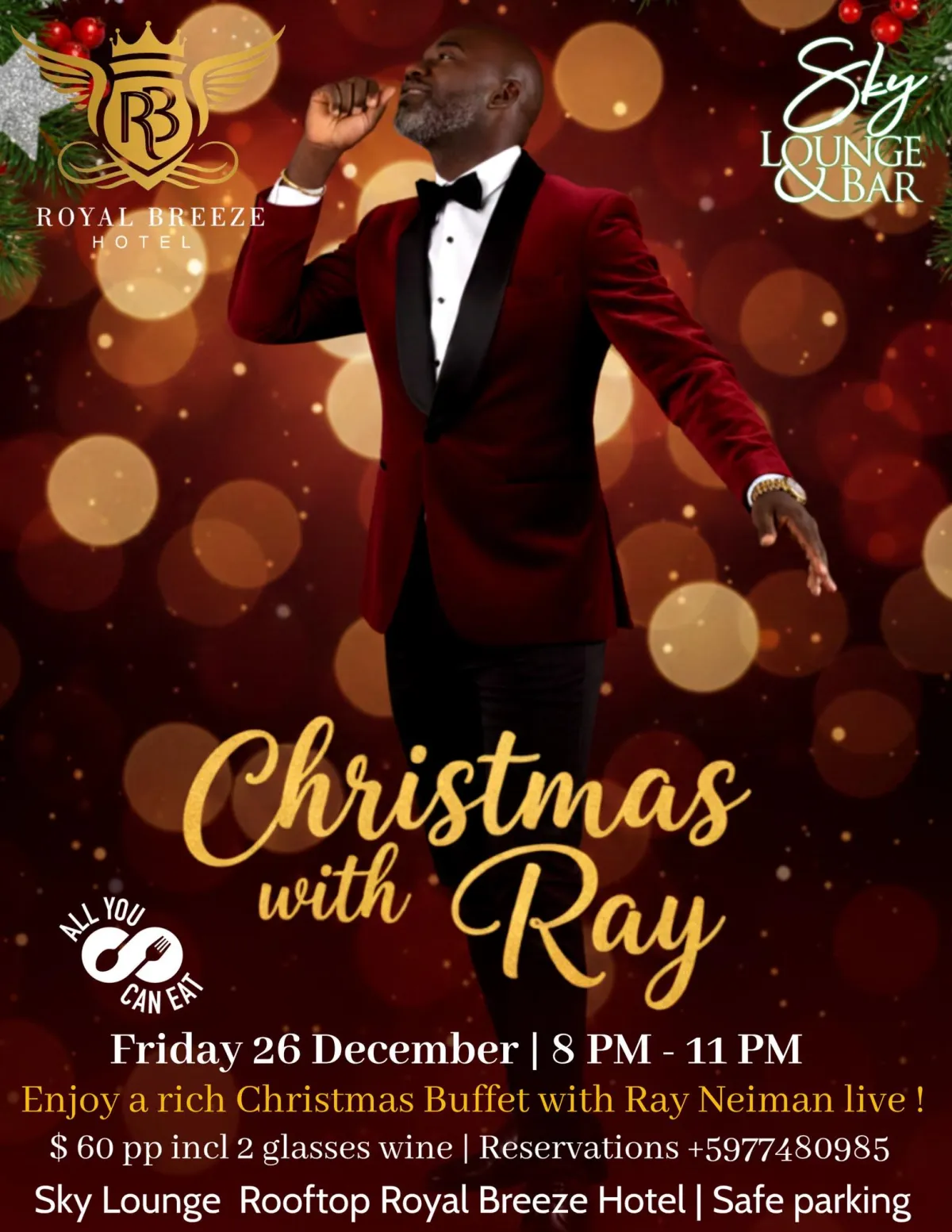 Flyer van Christmas with Ray bij Royal Breeze (Club Space)