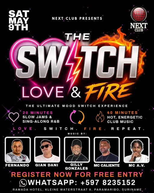 Flyer of THE SWITCH LOVE & FIRE at Next Club