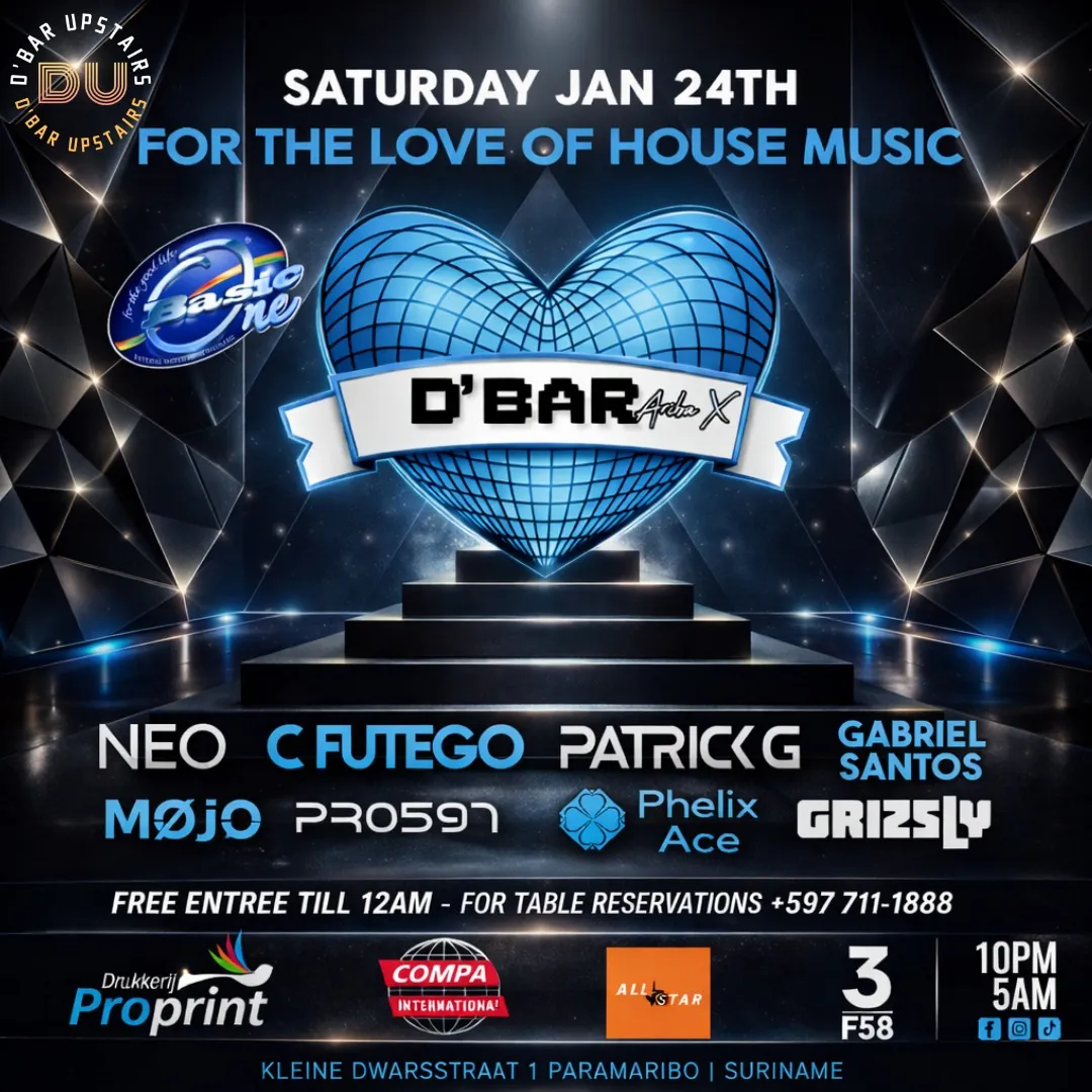 Flyer of For the Love of House Music at D'Bar Upstairs