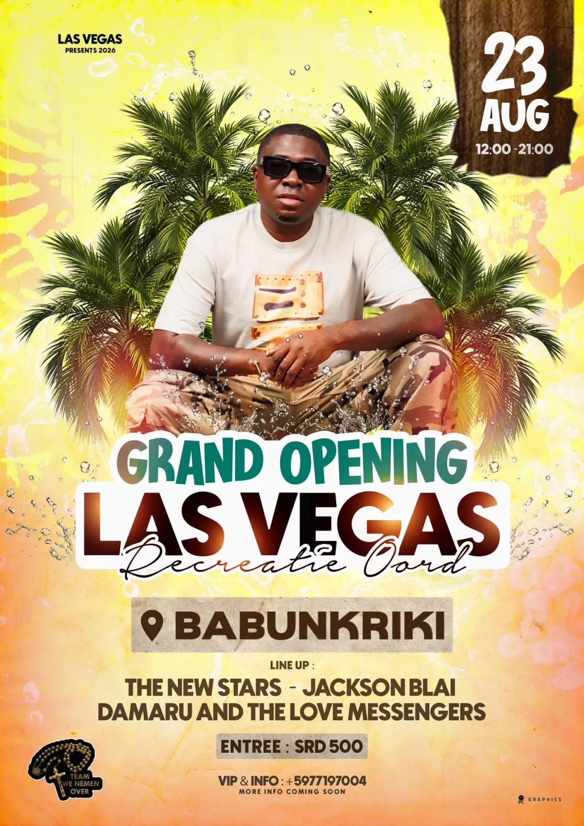 Flyer of GRAND OPENING LAS VEGAS Recreatie Oord at BABUNKRIKI