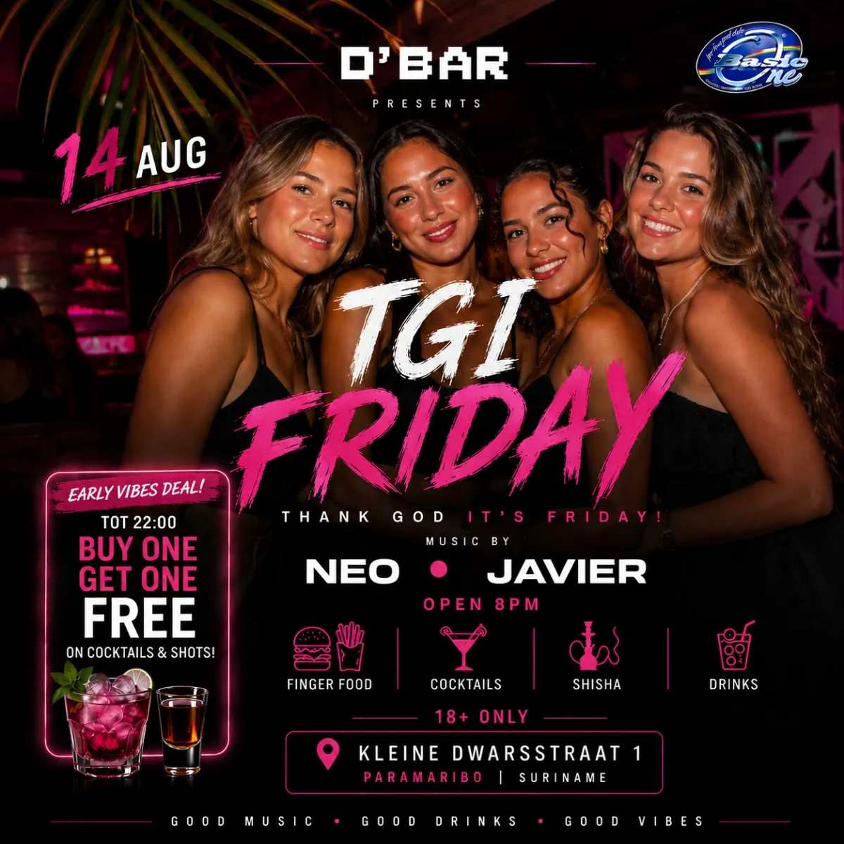 Flyer van TGI FRIDAY bij D'Bar