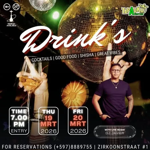Flyer van Drink's bij Tap A Uku