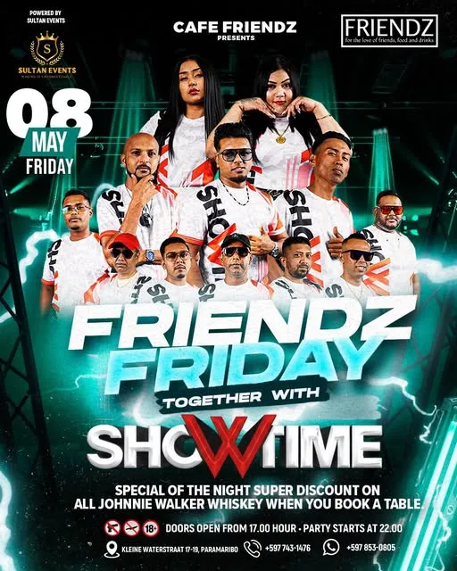 Flyer van FRIENDZ FRIDAY bij Cafe Friendz