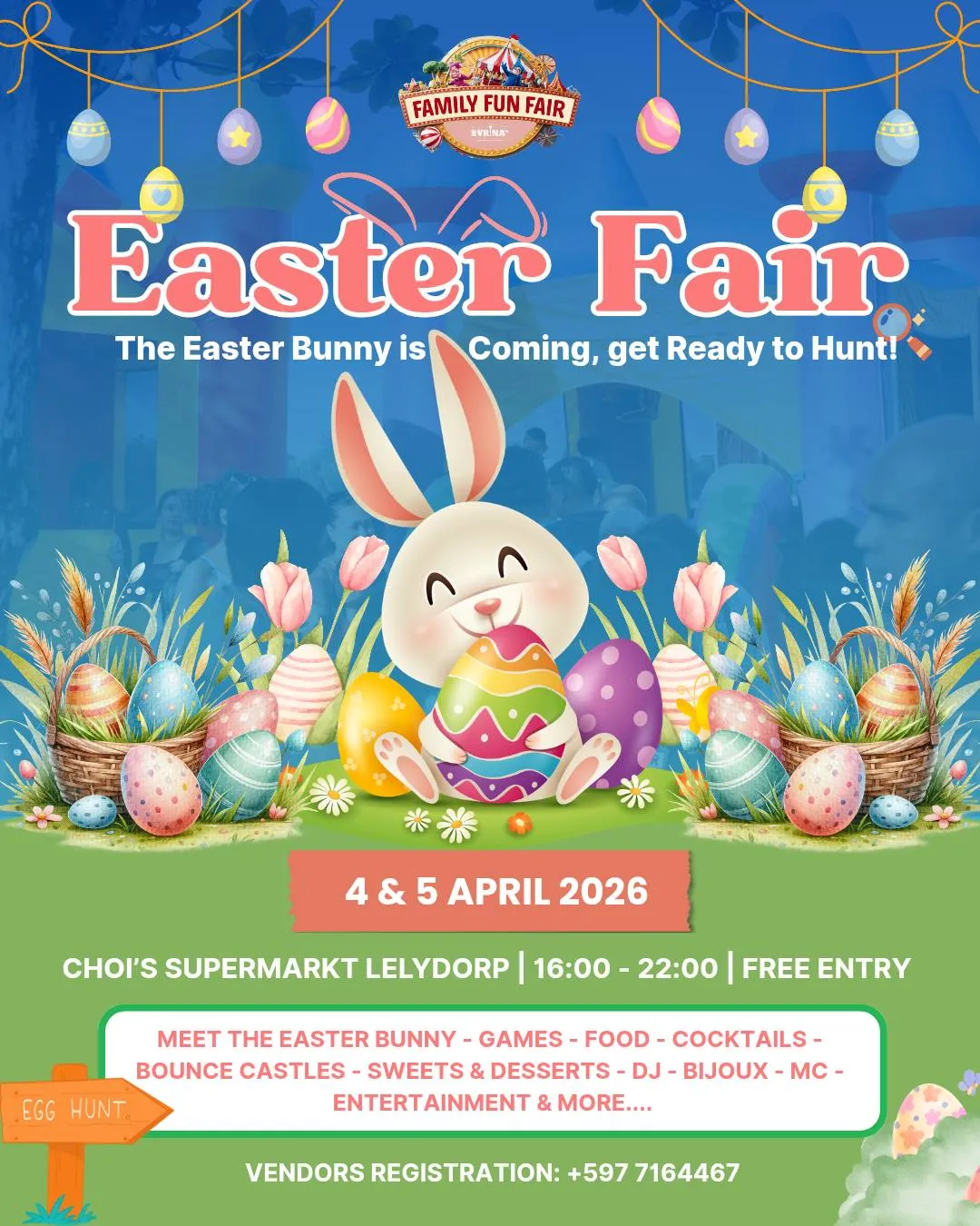 Flyer van Easter Fair bij Lelydorp