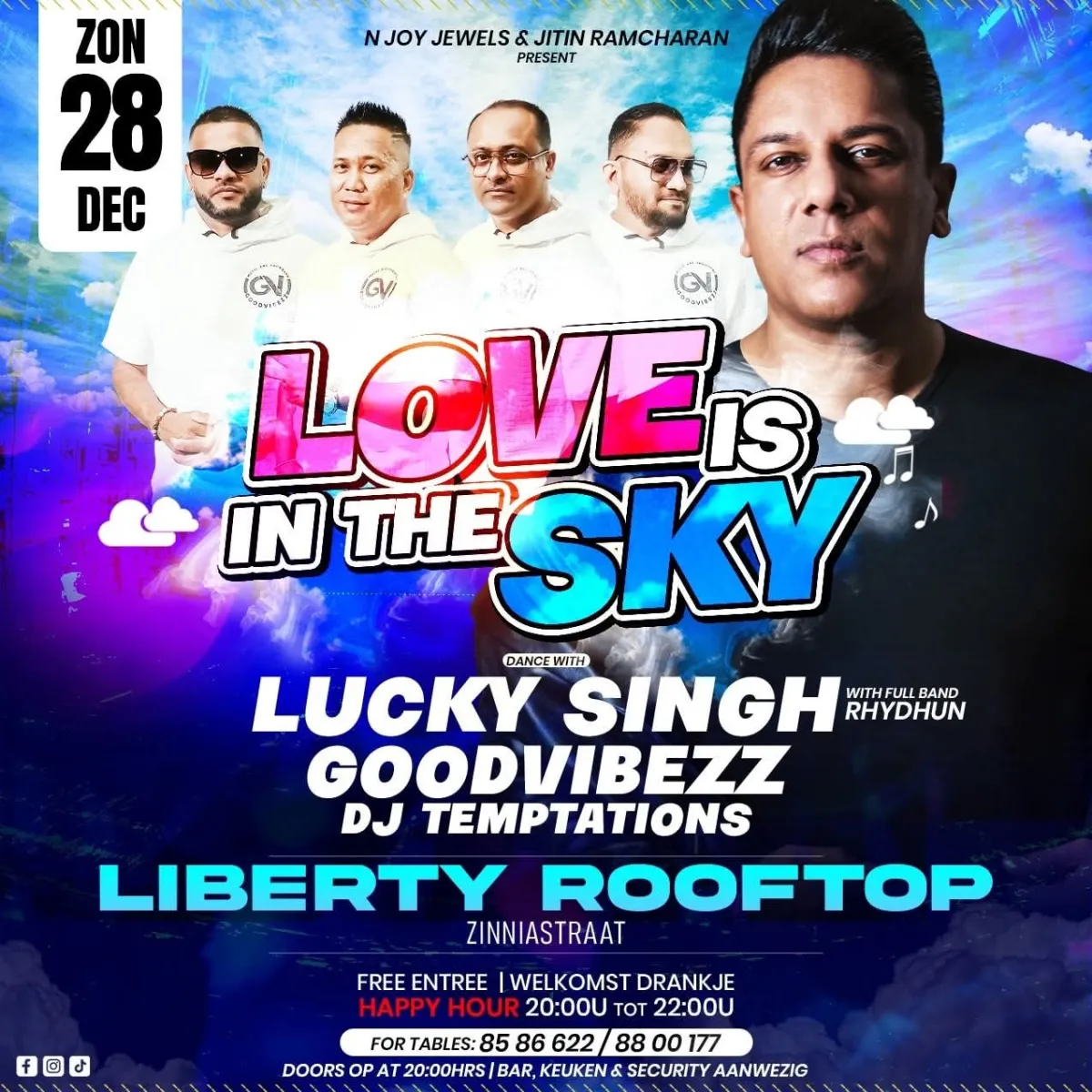 Flyer van Love is in the Sky bij Liberty Roof Terrace