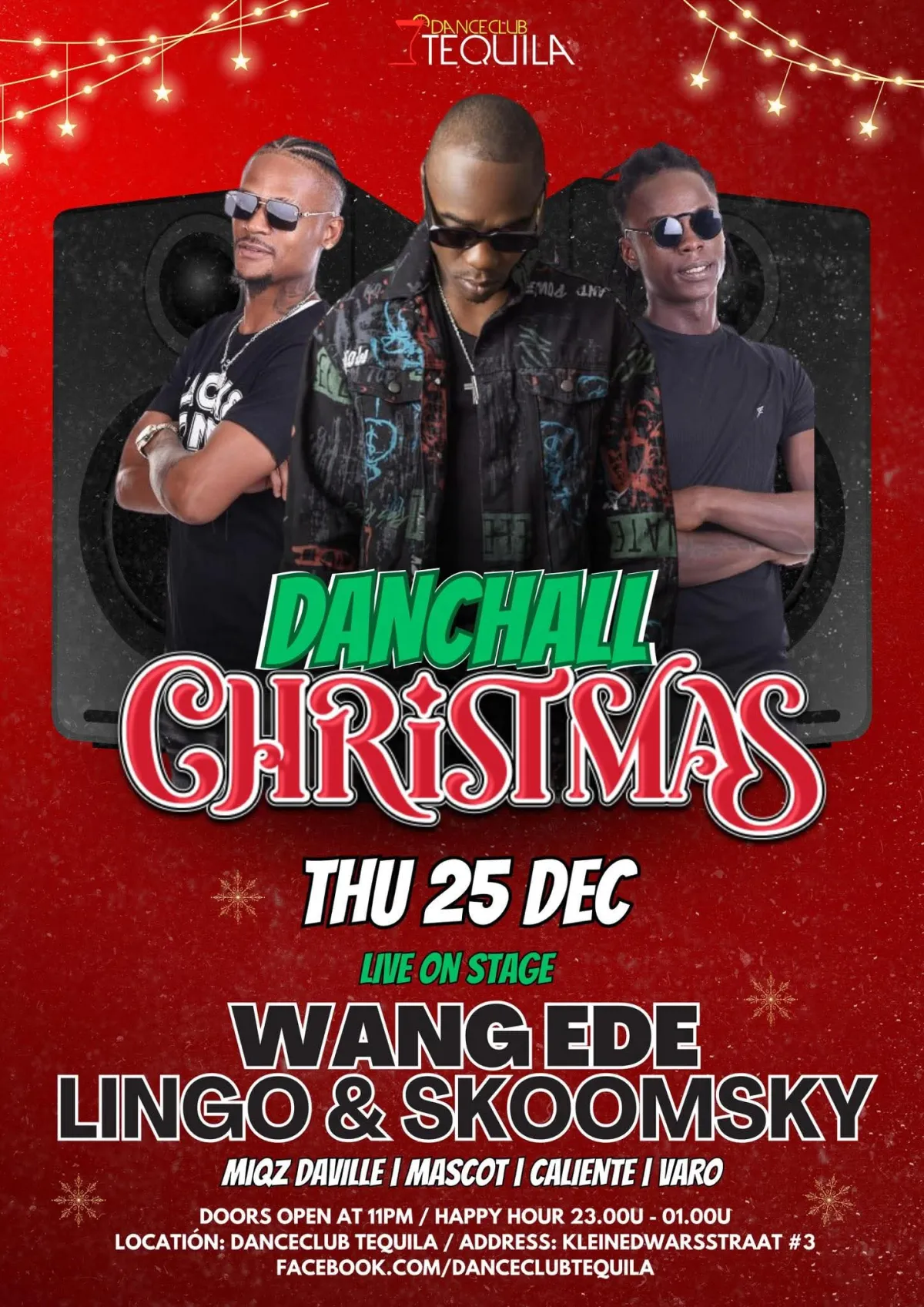 Flyer of Dancehall Christmas at Danceclub Tequila