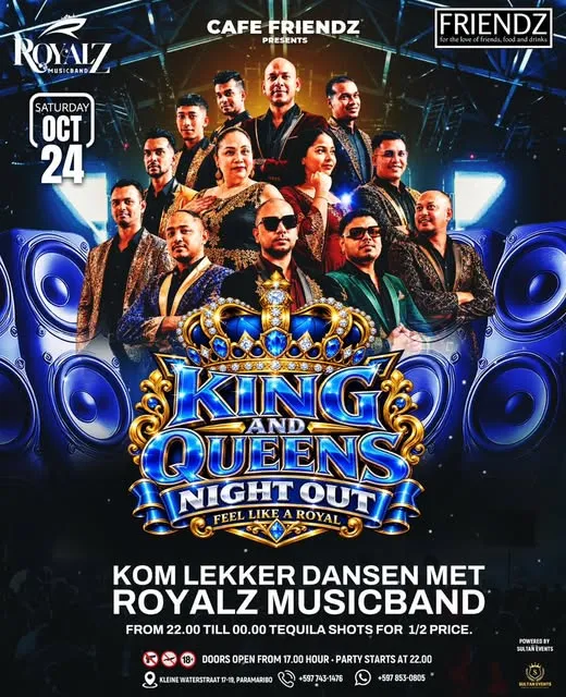 Flyer of KING AND QUEENS NIGHT OUT at Cafe Friendz