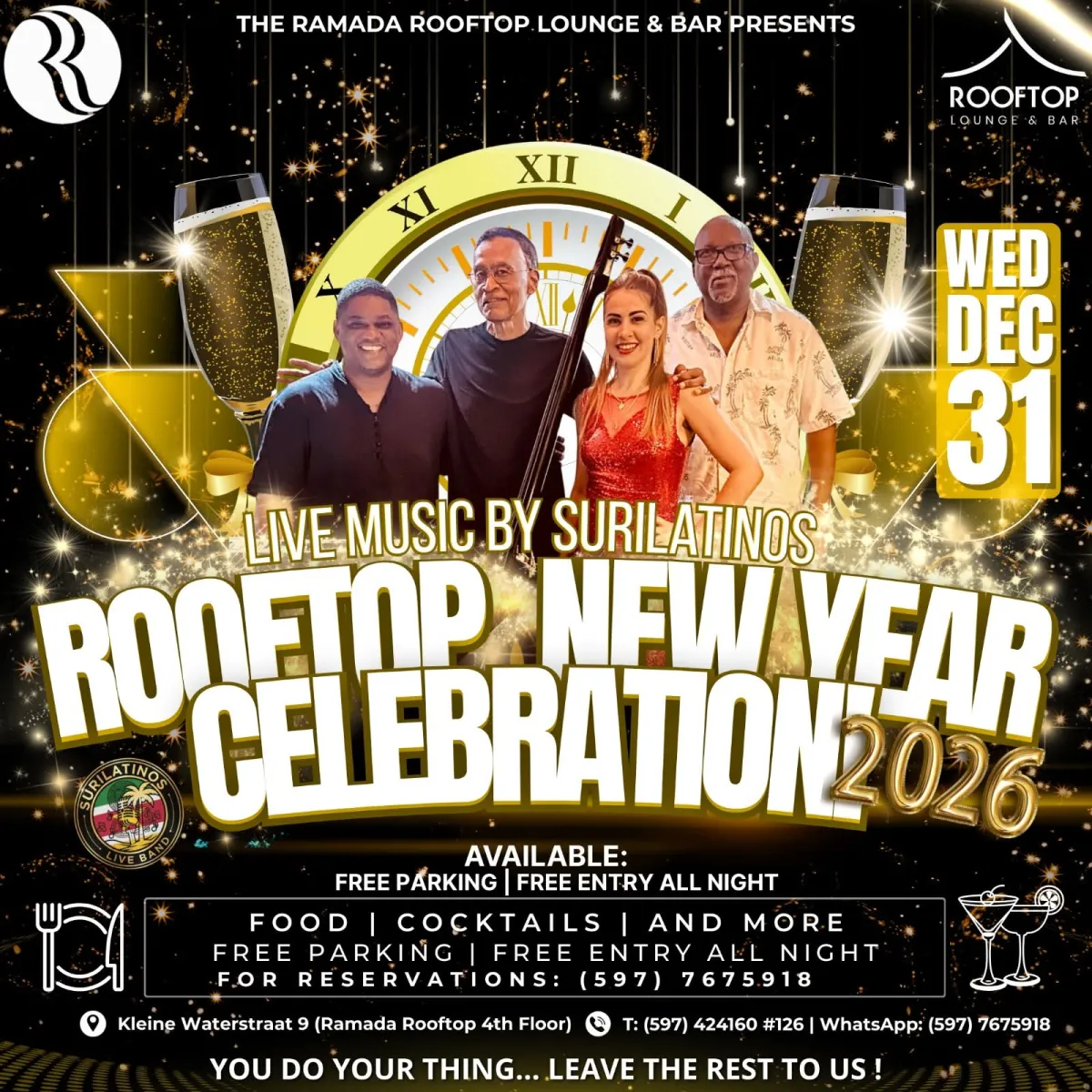 Flyer of Rooftop New Year Celebration 2026 at Ramada Rooftop