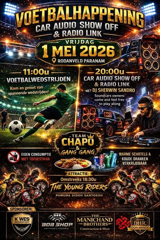 Flyer van Voetbalhappening bij Rodanveld