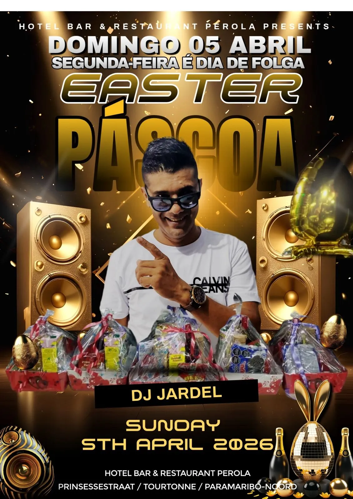 Flyer van EASTER PÁSCOA bij Hotel Bar Restaurant Perola