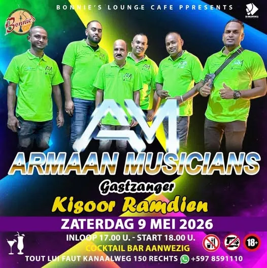 Flyer van Armaan Musicians bij Roeli's Event Venue