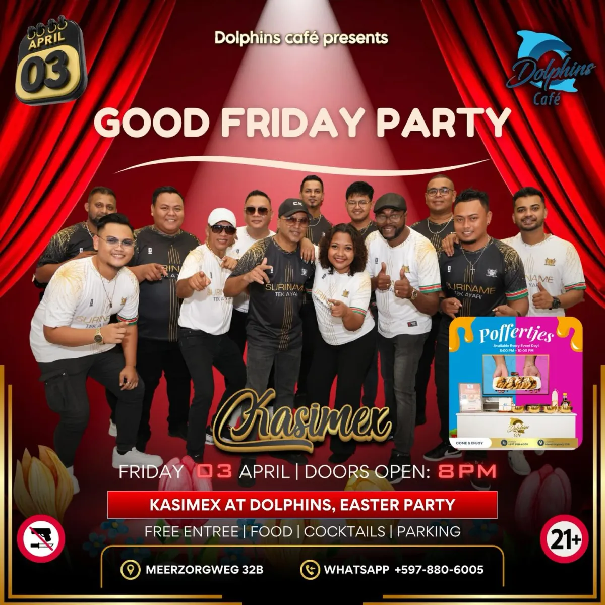 Flyer of GOOD FRIDAY PARTY at Dolphins Café
