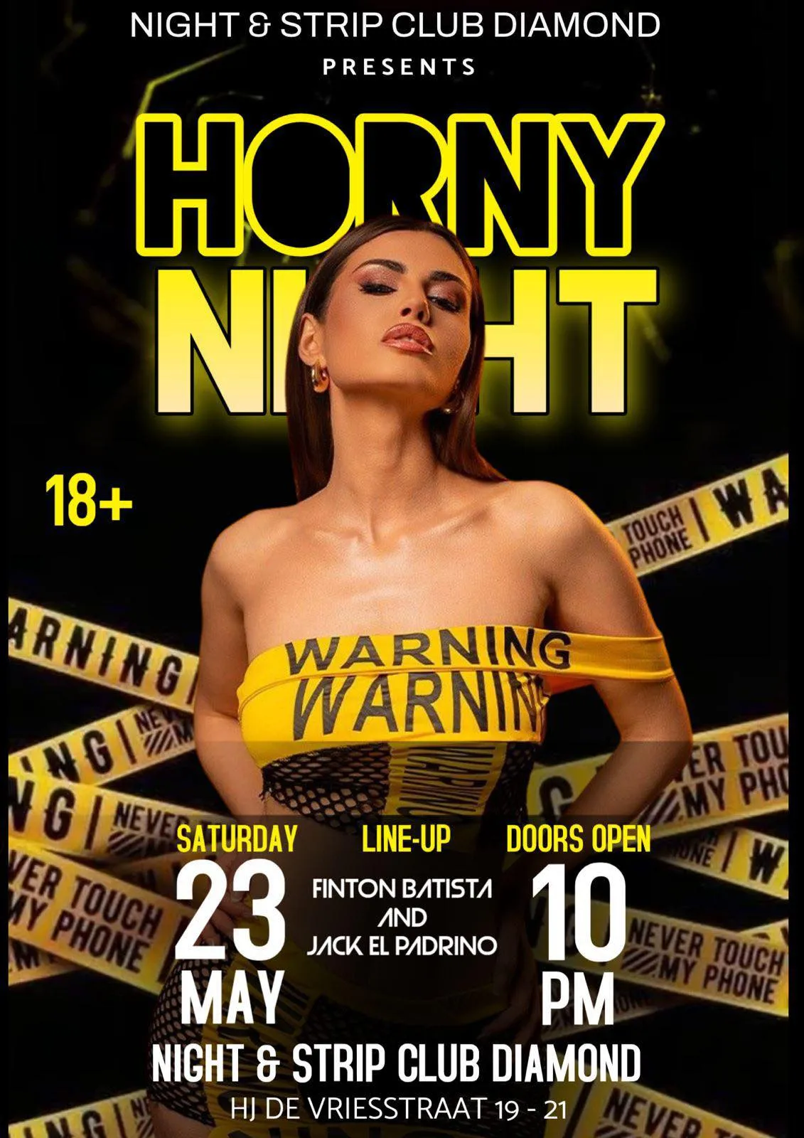 Flyer of HORNY NIGHT at Night & Strip Club Diamond