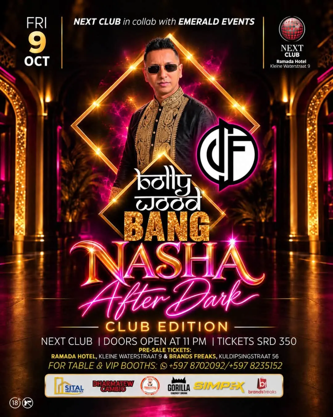 Flyer of Bollywood Bang Nasha After Dark at Next Club