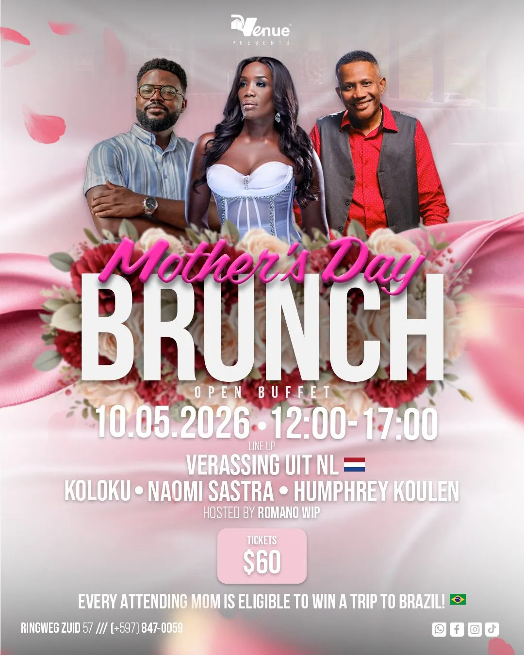 Flyer van Mother's Day Brunch bij D Venue