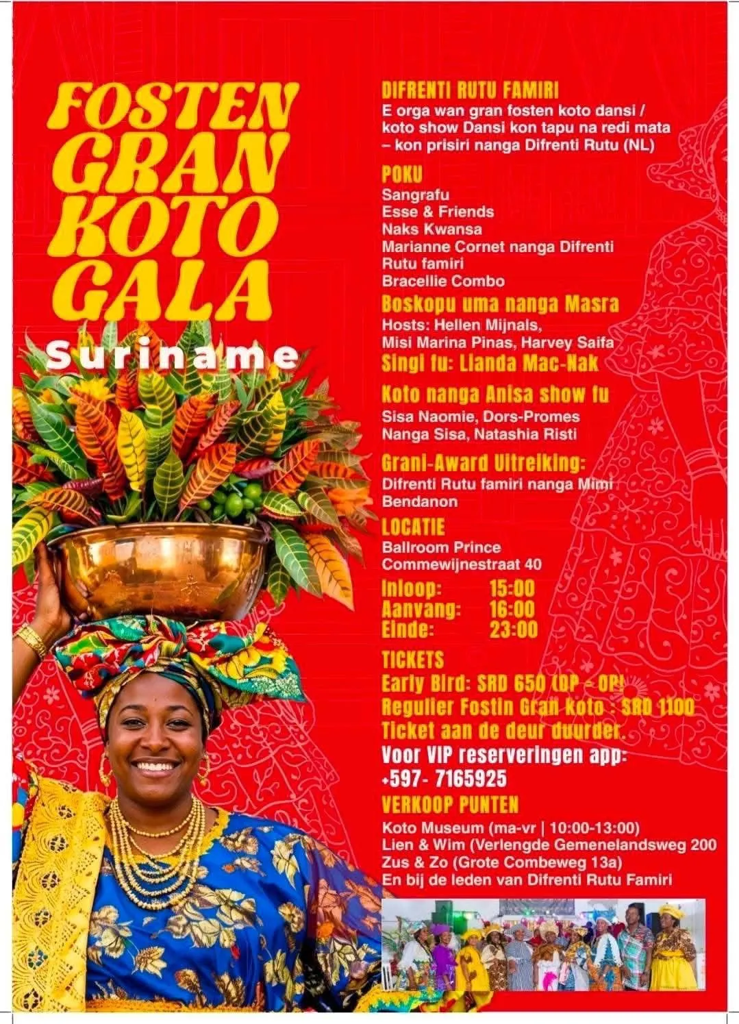 Flyer of Fosten Gran Koto Gala at Ballroom Prince