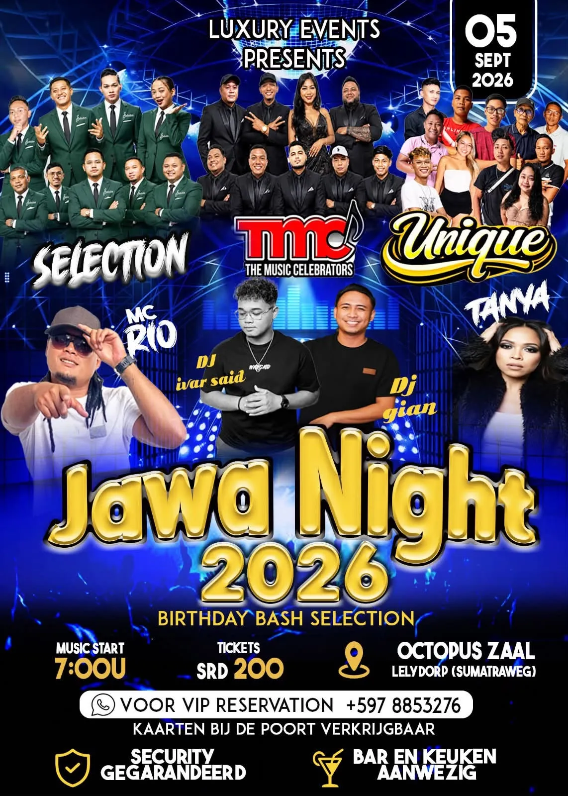 Flyer of Jawa Night 2026 at Octopus Zaal