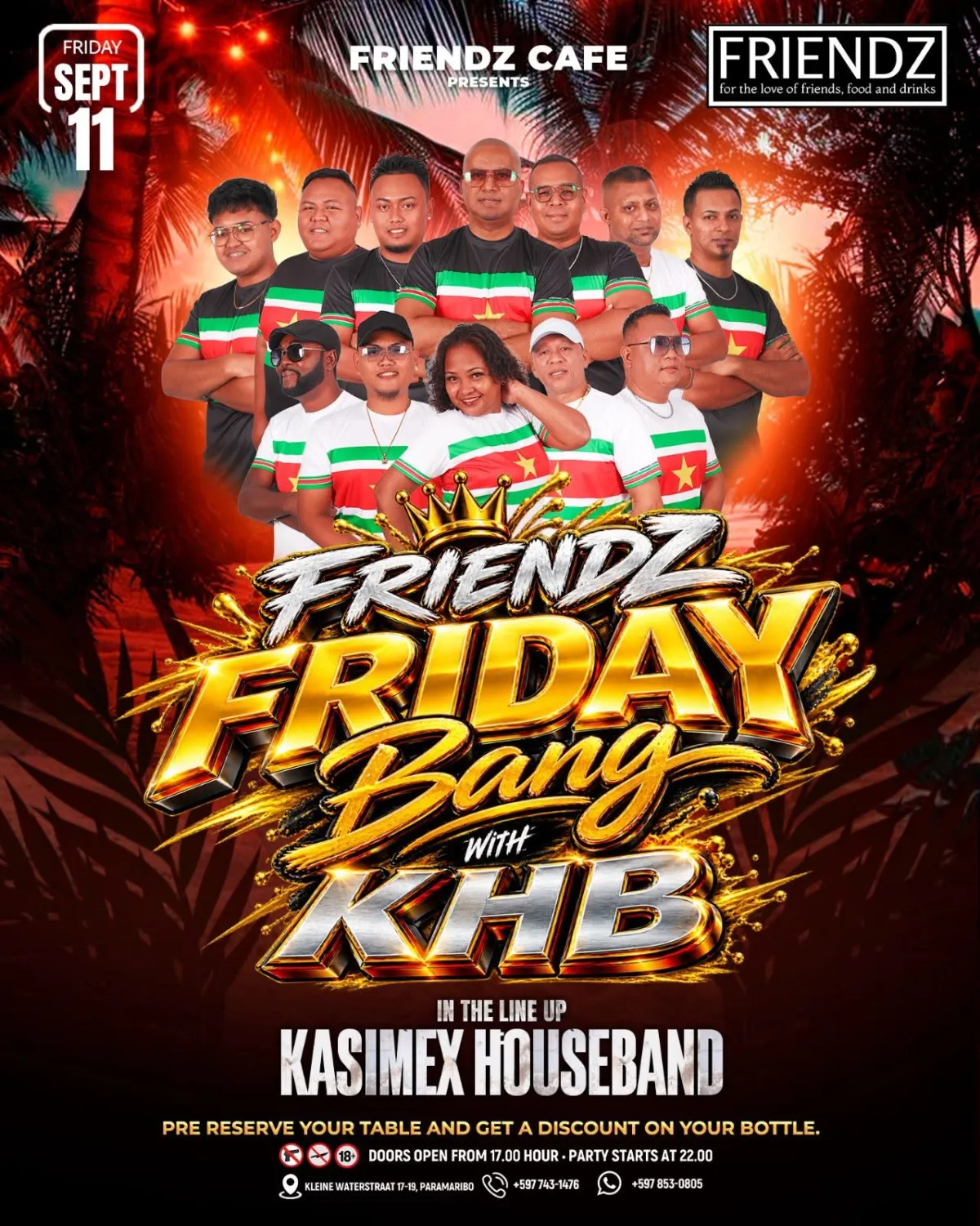 Flyer of FRIENDZ FRIDAY BANG at Cafe Friendz