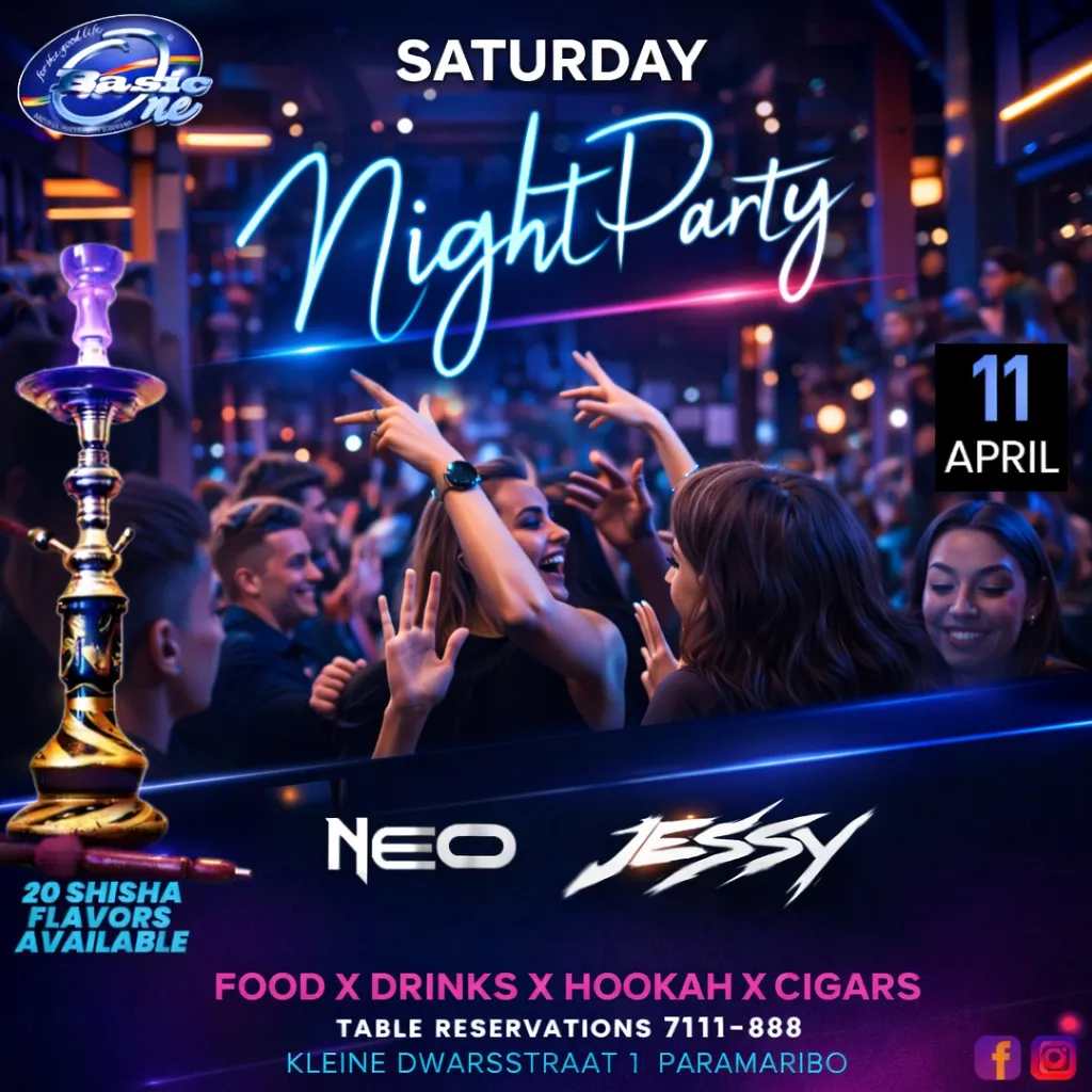 Flyer van Night Party bij D'Bar
