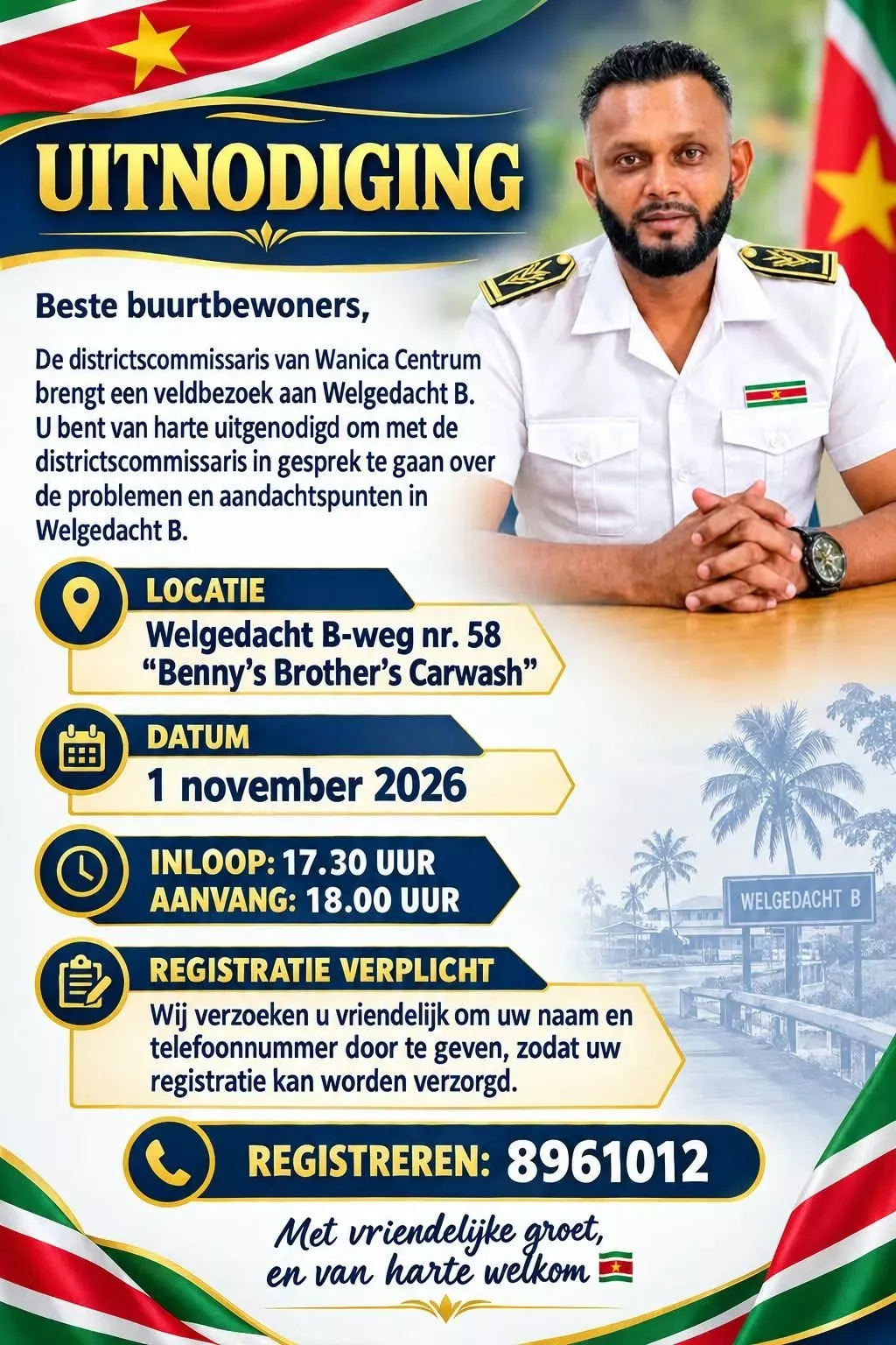 Veldbezoek Districtscommissaris