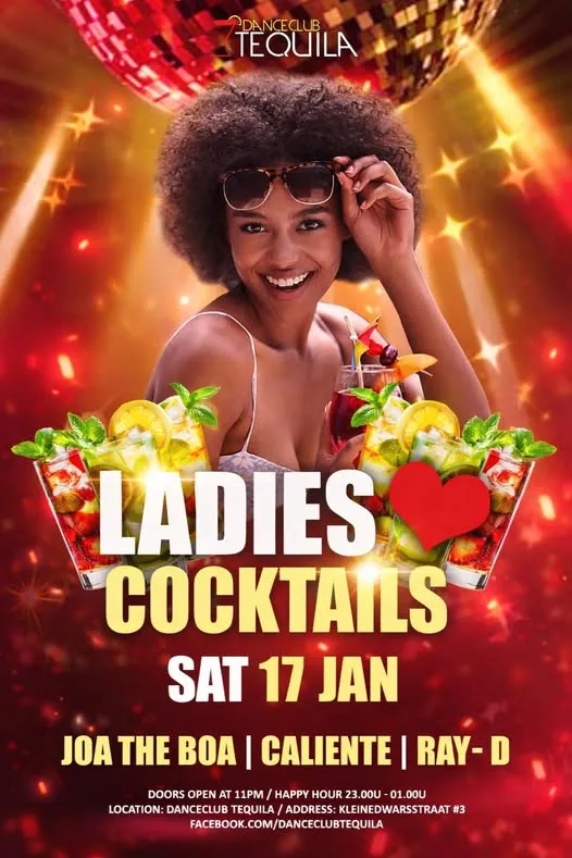Flyer of Ladies Love Cocktails at Danceclub Tequila