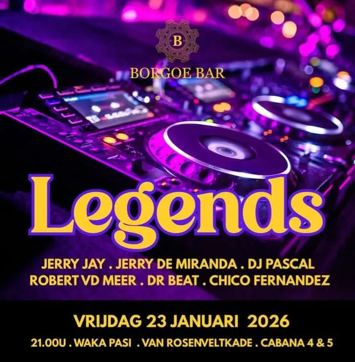 Flyer van Legends bij Borgoe Bar