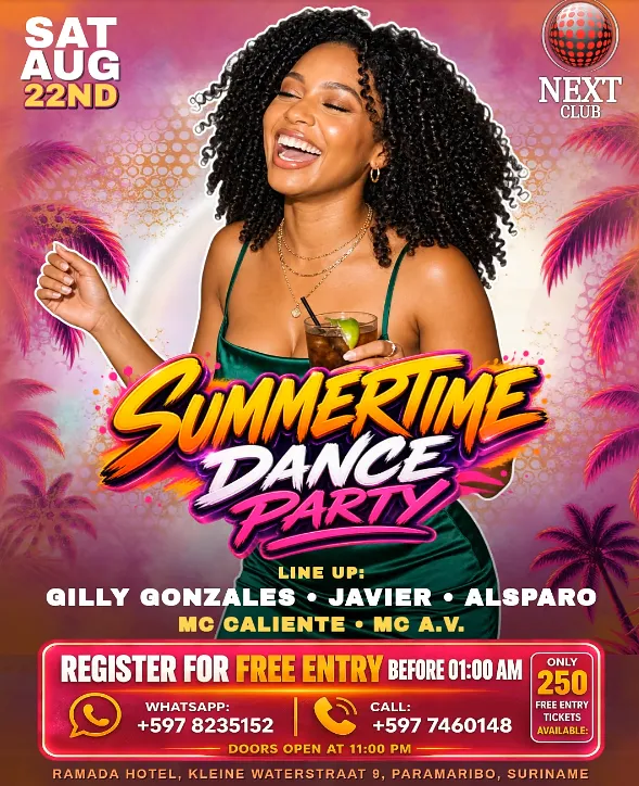 Flyer van SUMMERTIME DANCE PARTY bij Next Club