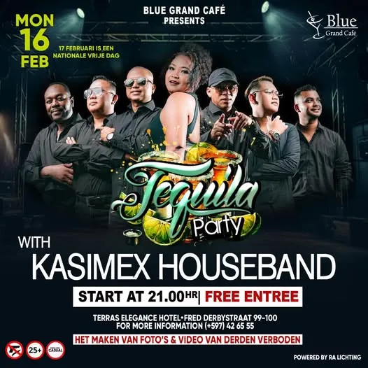 Flyer of Tequila Party at Blue Grand Café