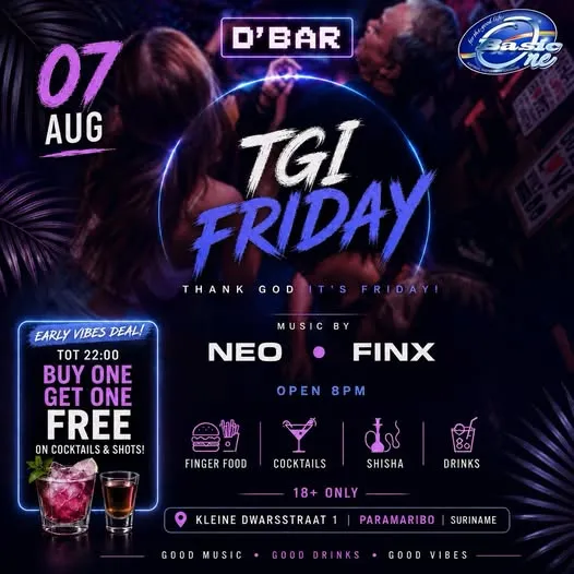 Flyer van TGI FRIDAY bij D'Bar
