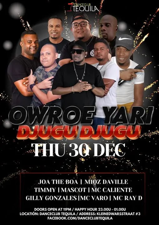 Flyer of Owroe Yari Djugu Djugu at Danceclub Tequila