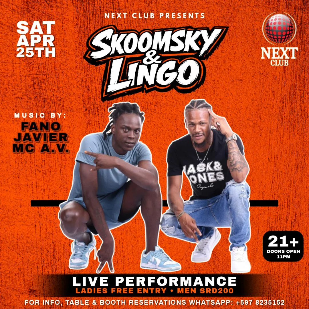 Flyer van Skoomsky & Lingo bij Next Club