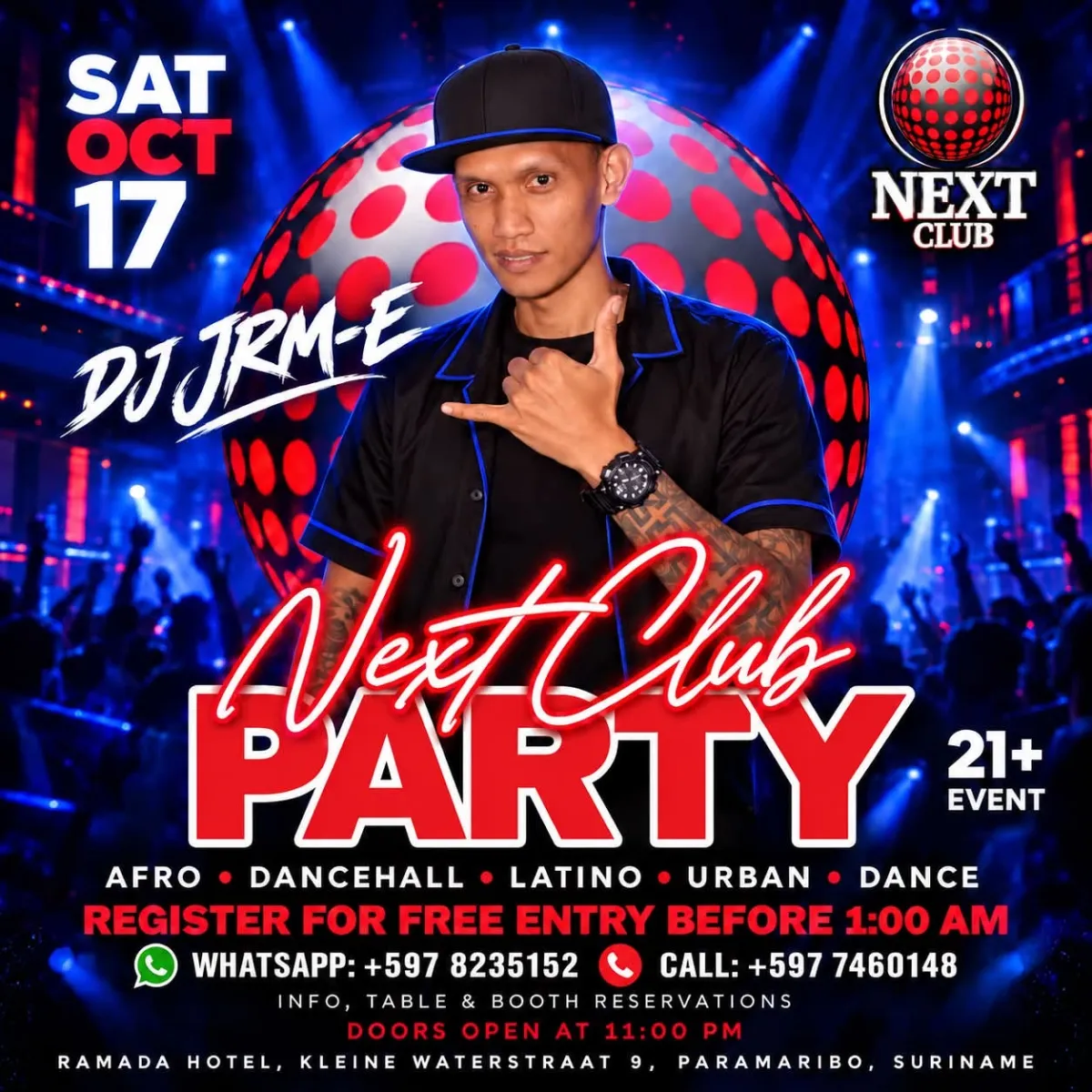 Flyer van Next Club Party bij Next Club