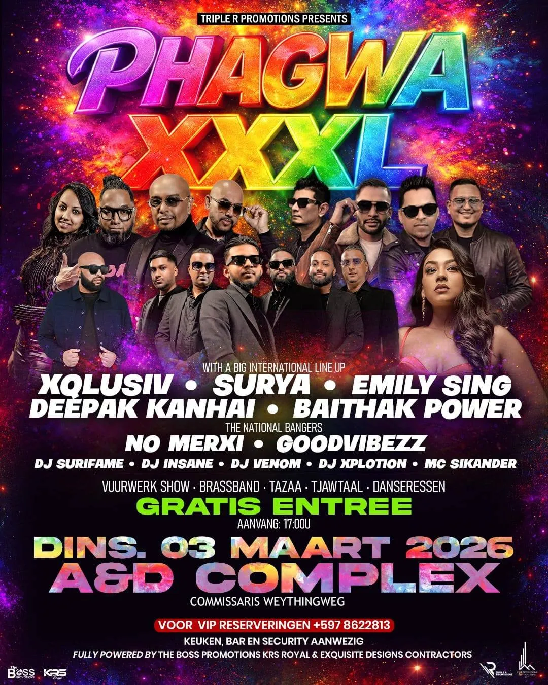 Flyer of Phagwa XXXL at A&D Complex