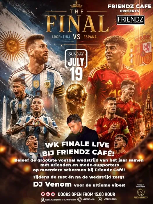 Flyer van THE FINAL bij Cafe Friendz