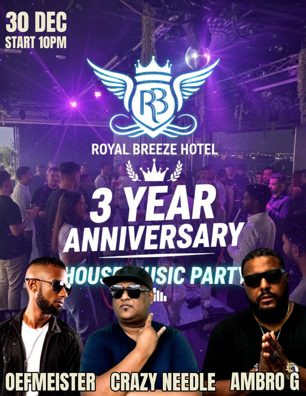 Flyer van 3 Year Anniversary Royal Breeze bij Sky Lounge & Bar