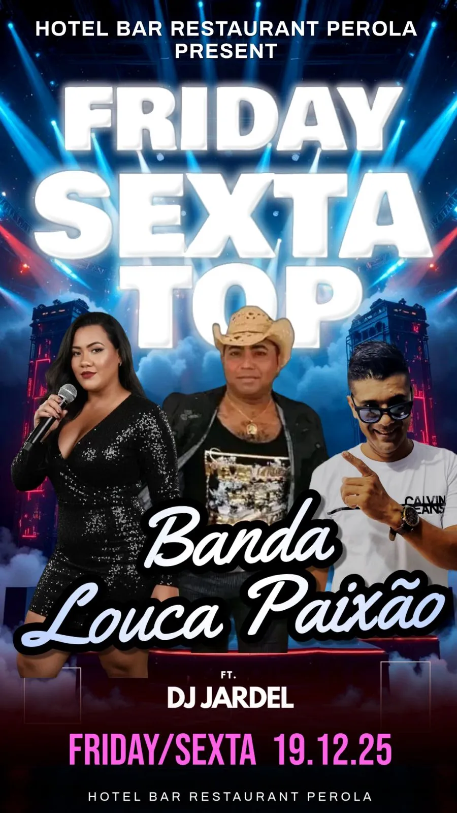 Flyer van Friday Sexta Top bij Hotel Bar Restaurant Perola