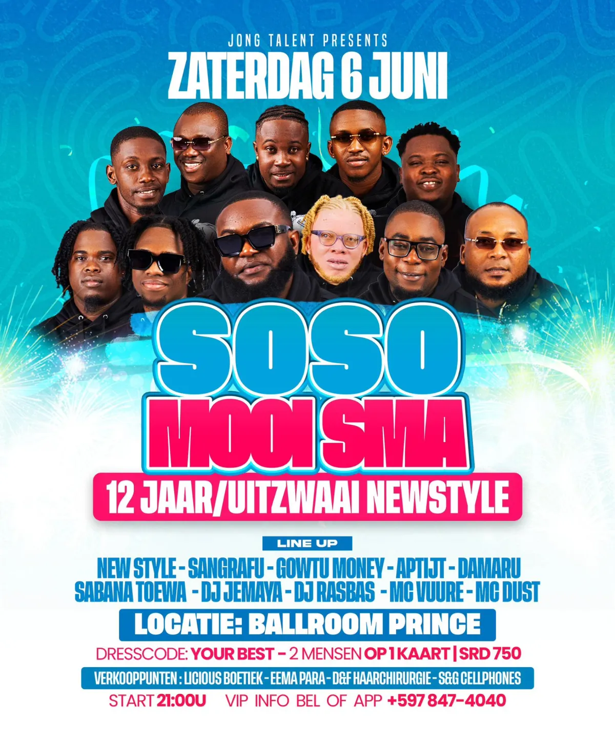 Flyer of Soso Mooi Sma at Ballroom Prince