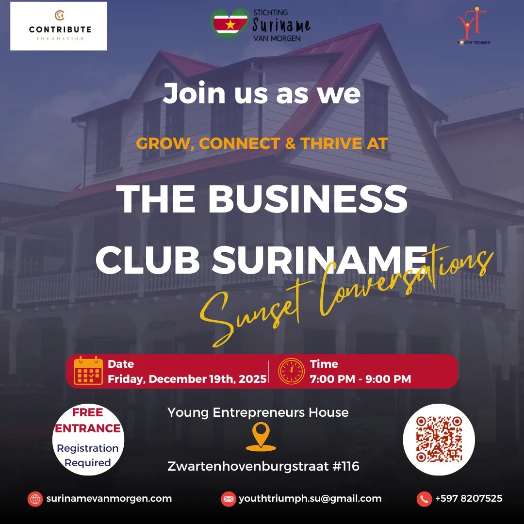 Flyer van The Business Club Suriname bij Young Entrepreneurs House